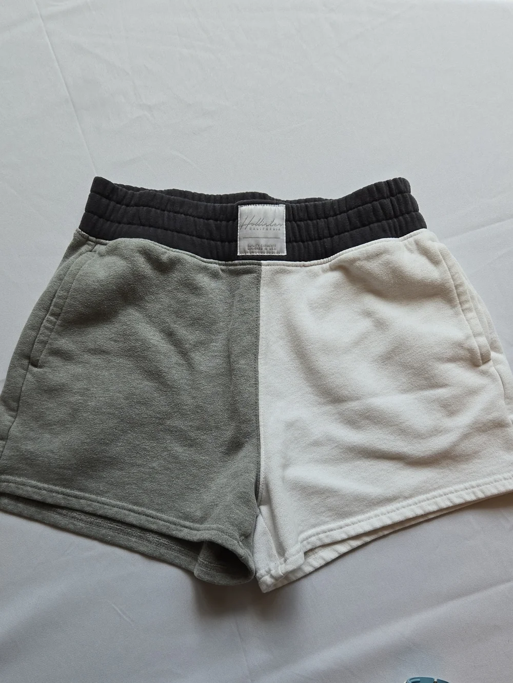 Hollister Two-Tone Gray and White Cozy Shorts
